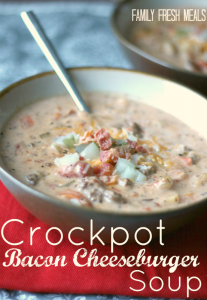 Crockpot Bacon Cheeseburger Soup - Family Fresh Meals