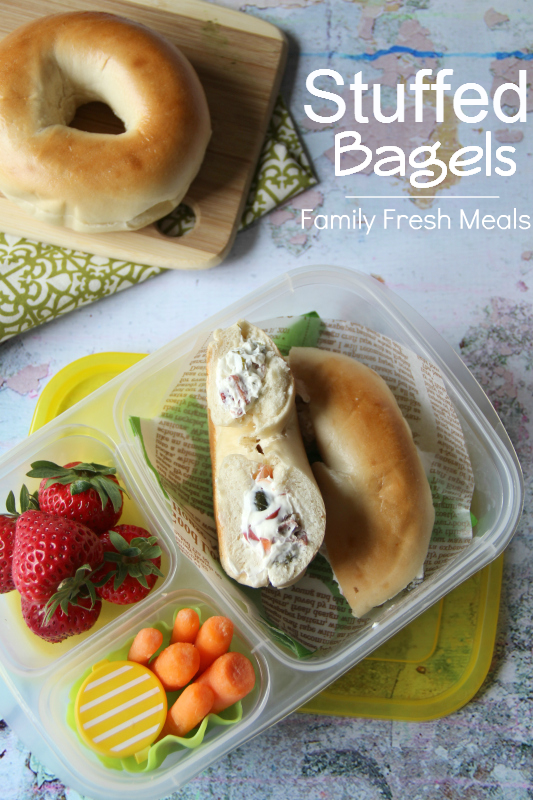 Quick & Easy Funny Face Bagel Packed Lunch Idea - Eats Amazing.