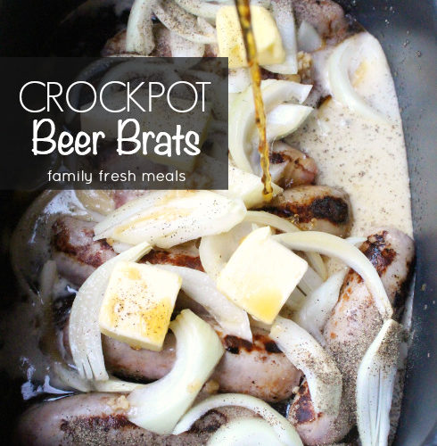 Slow Cooker Beer Brats - Spicy Southern Kitchen