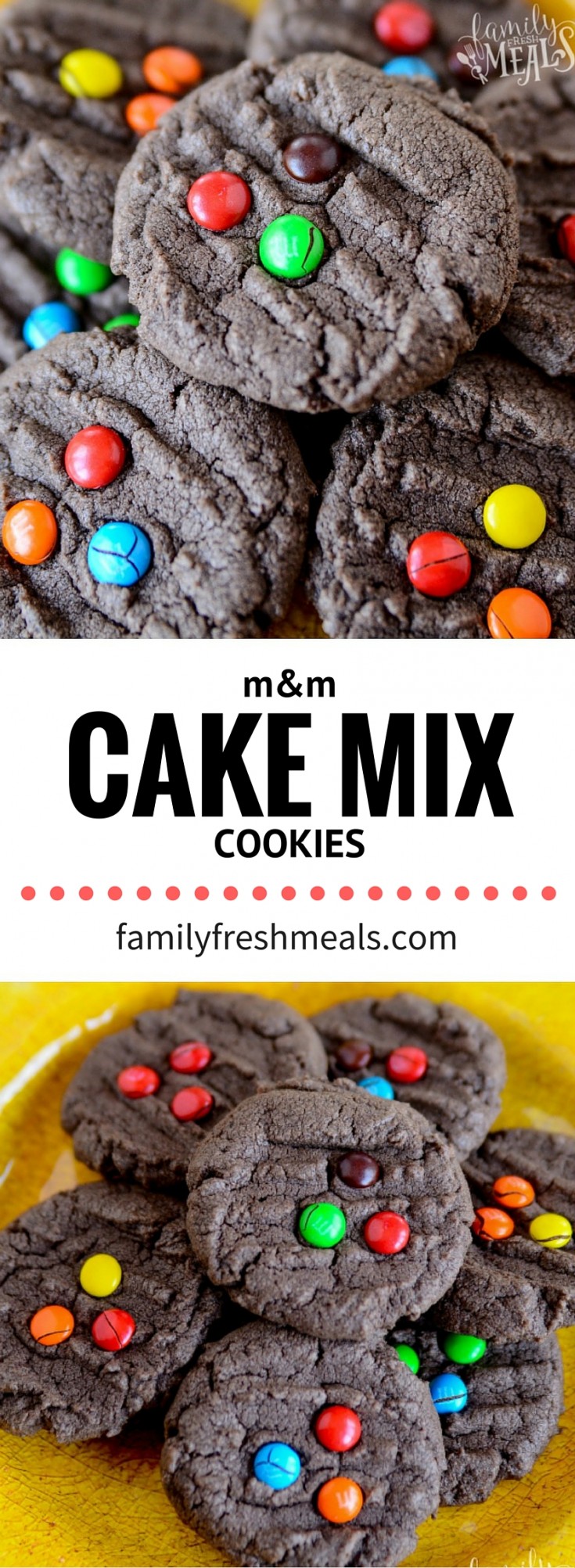 M&M Chocolate Cake Mix Cookies - Family Fresh Meals