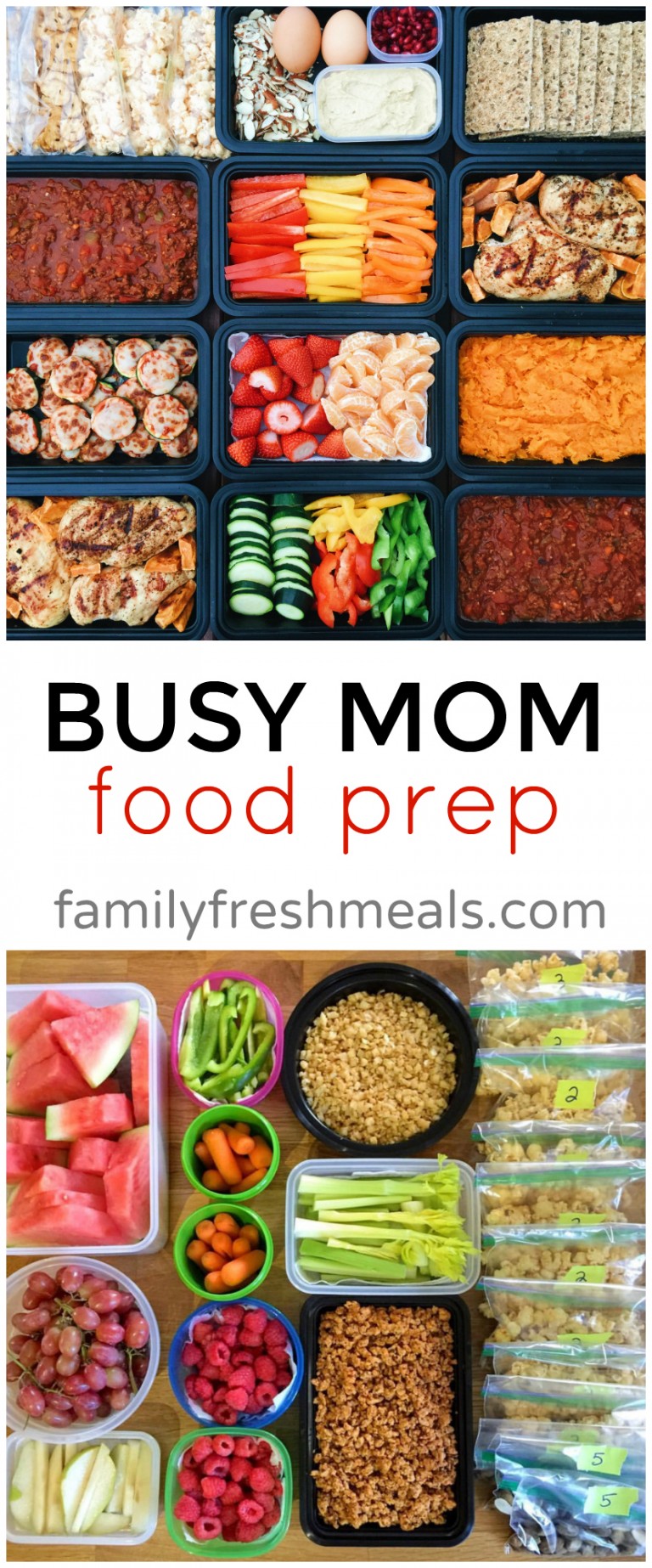 Busy Mom Food Prep - Family Fresh Meals