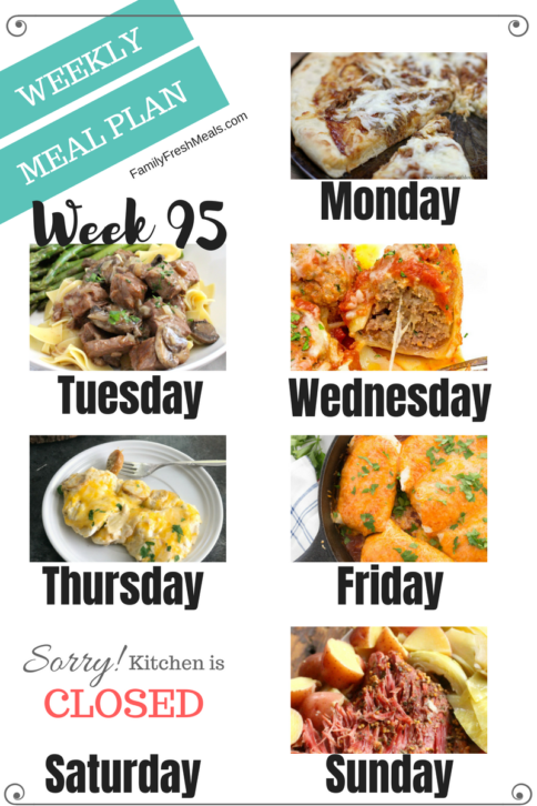 Easy Weekly Meal Plan Week 95 - Family Fresh Meals