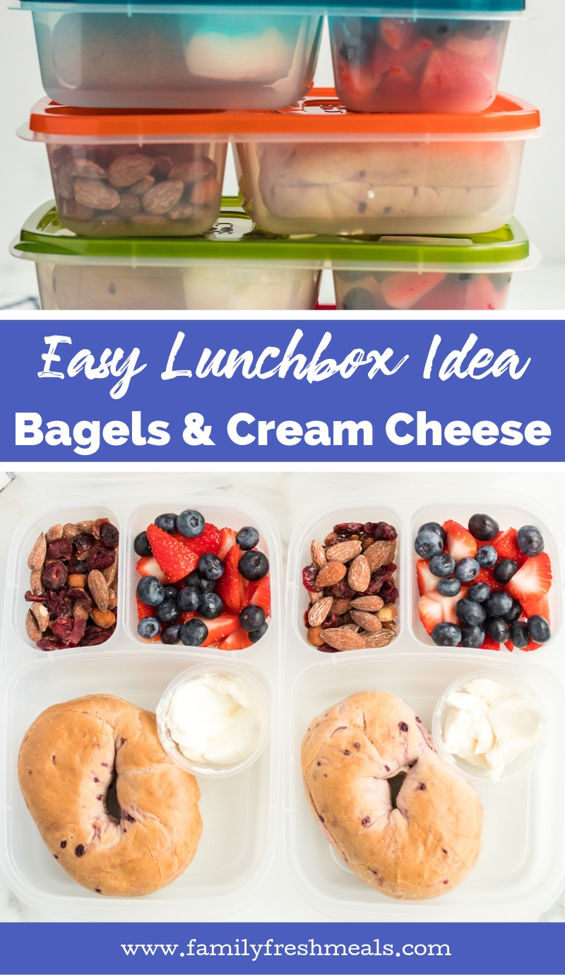 Easy Lunchbox Idea Bagels Packed for Lunch - Family Fresh Meals