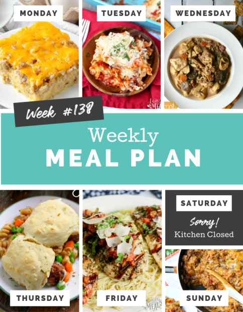 Easy Weekly Meal Plan Week 138 - Family Fresh Meals