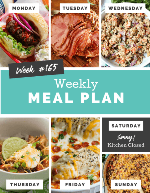 Easy Weekly Meal Plan Week 165 - Family Fresh Meals
