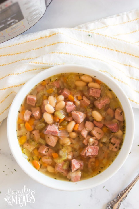 Instant Pot Ham and Bean Soup - Family Fresh Meals