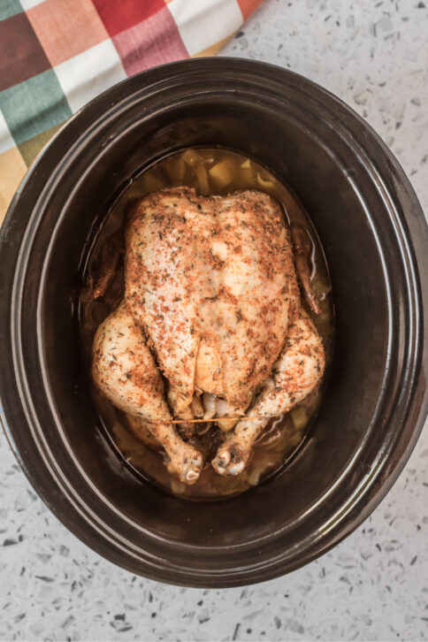 Crockpot Whole Chicken with Stuffing - Family Fresh Meals