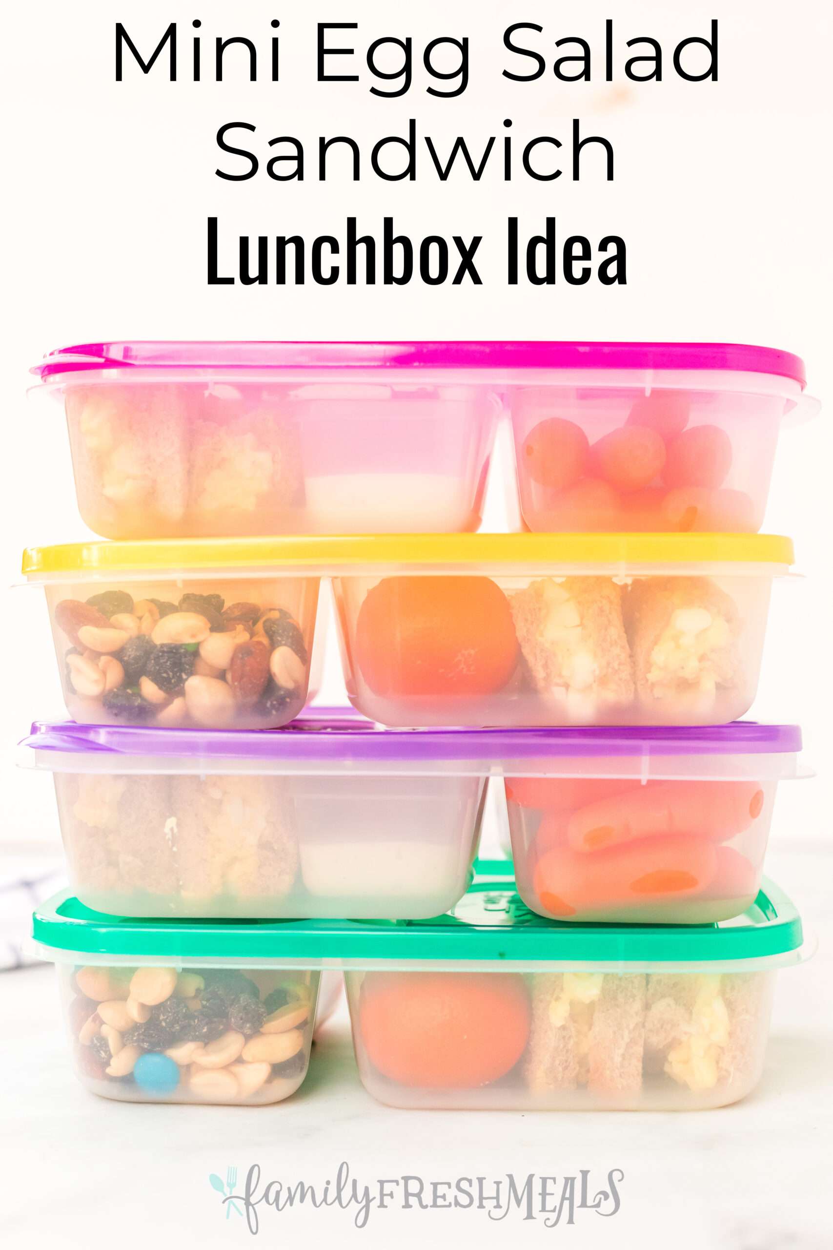Mini Egg Salad Sandwich Lunchbox Idea - Family Fresh Meals