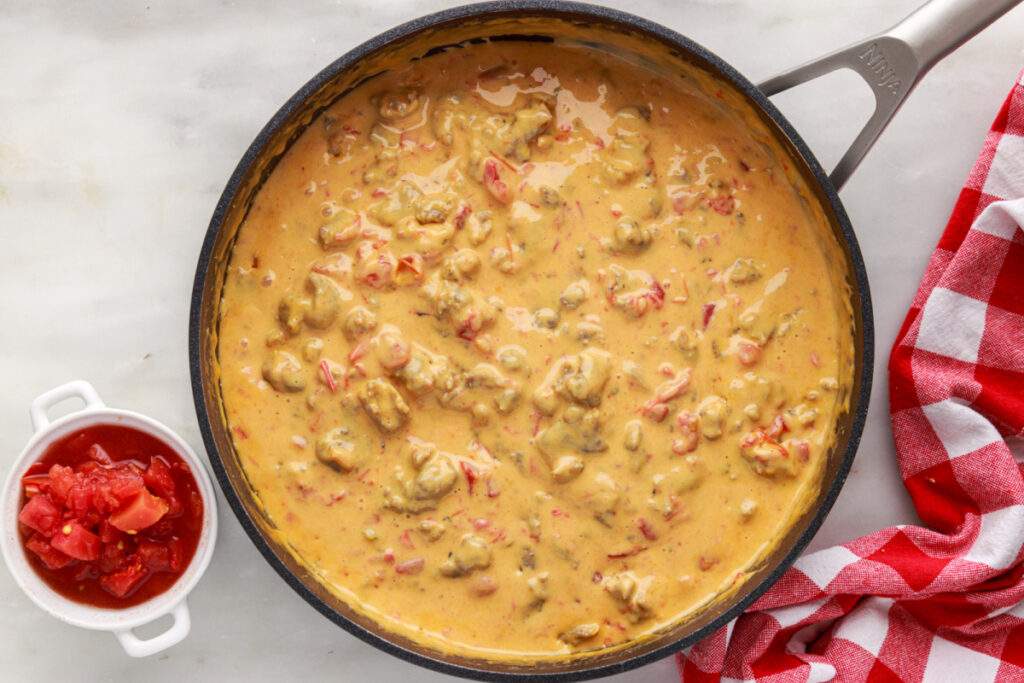 Cheesy Sausage Rotel Dip - Family Fresh Meals