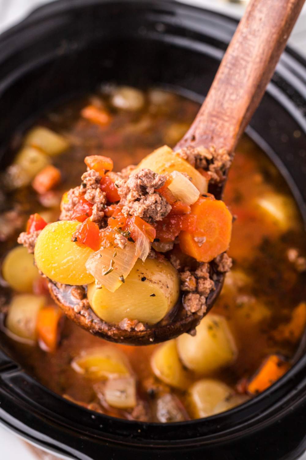 Slow Cooker Poor Man's Stew - Family Fresh Meals